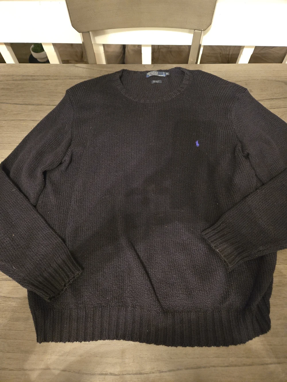Polo by Ralph Lauren Men’s Crewneck Cotton Sweater - Black